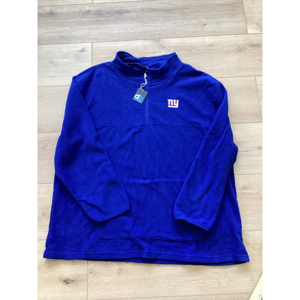 Dunbrooke NFL New York Giants Fleece‎ Quarter Zip Pullover Blue Mens 5XL NWT